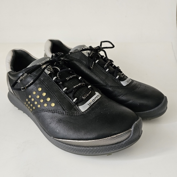 Ecco Shoes Ecco Biom Hybrid Womens Black Leather Golf Shoes Size Eu